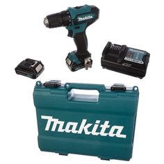 Аккумуляторная дрель-шуруповерт Makita DF333DWYE4, 12 В, 1.5 А·ч х2, кейс