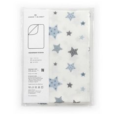 Многоразовые пеленки UNDER the BLANKET фланель 115х115 см голубые звездочки 1 шт.