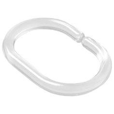 Набор колец для шторы в ванную комнату, Transparent, RID012P, IDDIS