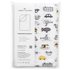 Многоразовые пеленки UNDER the BLANKET Трикотажная 120х90 транспорт оранжевый 1 шт.