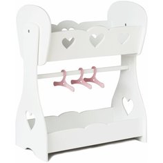 Кроватка для кукол с гардеробом Wood Fishka