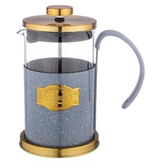 Френч-пресс Agness Тюдор (0.6 л) серый/золото