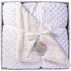 Плед детский двухслойный большой 140*110 см с объемными горошинами бежевого цвета Gamberritos Gamberritos