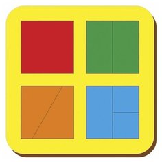 Рамка вкладыш Сложи квадрат, Никитин, 4 квадрата, ур.1, Woodland, арт.64201