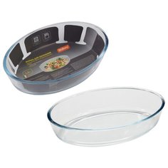 ФОРМА ДЛЯ ЗАПЕКАНИЯ СТЕКЛ. "CRISTALLINO" 1,6 Л ОВАЛ. (1/12) "MALLONY"