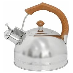 ЧАЙНИК НЕРЖАВ. 3 Л СО СВИСТКОМ, ПОЛИРОВ., РУЧКА ПЛАСТИК (1/6) "MALLONY" DJB-3293