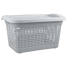 КОРЗИНА УНИВЕРС. 450*300*250 ММ 20 Л (СВЕТЛО-СЕРЫЙ) (1/12) "БЫТПЛАСТ" Econova