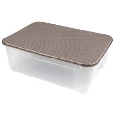 ЯЩИК УНИВЕРС. С КРЫШКОЙ "РОТАНГ" 555*390*190 ММ (1/6) "БЫТПЛАСТ" Econova