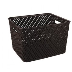КОРЗИНА ДЛЯ ХРАНЕНИЯ "ПЛЕТЕНКА" 35*29*22,5 СМ (ТЕМН.КОРИЧНЕВ.) "АЛЬТЕРНАТИВА" М3490 Alternativa