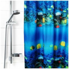 1557-1 Штора для ванной комнаты 180х180см Рифы полиэстер Вилина