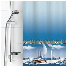 1580-1 Штора для ванной комнаты 180х180см Парус полиэстер Вилина