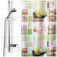 1564-1 Штора для ванной комнаты 180х180см Лотос полиэстер Вилина