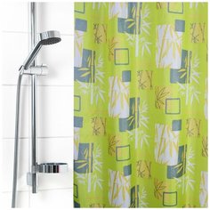 1553-1 Штора для ванной комнаты 180х180см Бамбук полиэстер Вилина