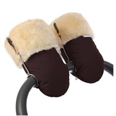 Муфта-рукавички для коляски Esspero Double (Натуральная шерсть) ( Chocolat)