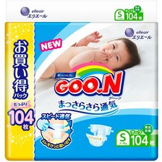 Goo.N подгузники Ultra S (4-8 кг), 104 шт. Goon