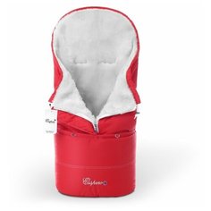 Конверт в коляску Esspero Transformer White (натуральная 100% шерсть) (Red)