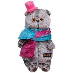 Мягкая игрушка Basik&Co Кот Басик в бархатном кашне 22 см