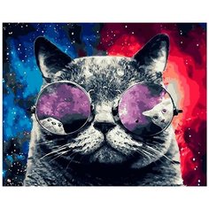 Картина по номерам Paintboy "Космический кот", 40x50 см
