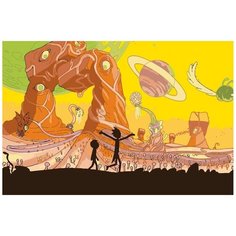 Картина по номерам Живопись по Номерам "Рик и Морти 3", 40x60 см