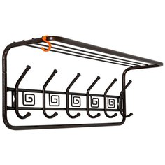 ВЕШАЛКА НАСТЕННАЯ С ПОЛКОЙ "АЖУР" (6 КРЮЧКОВ) 725*220*265 ММ МЕДНЫЙ АНТИК (1/2) ВСПА 203МА ЗМИ