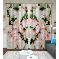 Фотошторы "Оттенки нежности" 145*260 2шт. Блэкаут Сирень