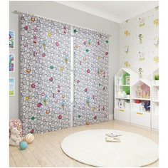 Фотошторы "Смешарики-сладкоежки", 145*260 см 2шт Блэкаут Сирень