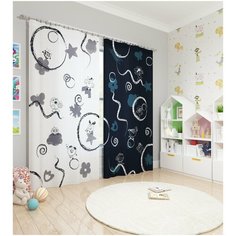 Фотошторы "Смешарики-путешественники", 145*260 2шт Сирень