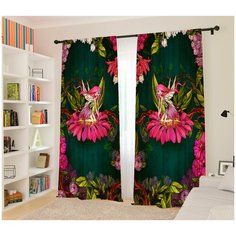 Фотошторы для детской "Фея в лесу", 145*260 2шт Сирень