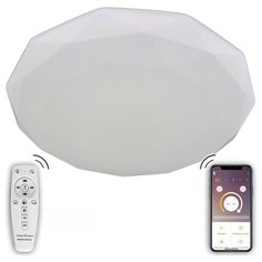 Светодиодная люстра, LED 60W LED LAMPS 81081 Natali Kovaltseva Управление со смартфона, планшета и пульта. Много настроек свечения