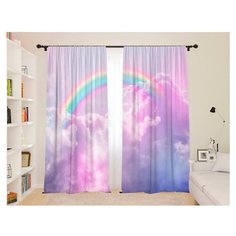 Фотошторы для детской "Волшебство в облаках", 145*260 2 шт. Сирень