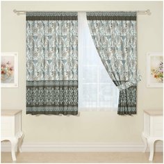 Фотошторы для кухни 13225, 145*160 см, 2 шт. Сирень