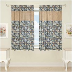 Фототюль для кухни 16801, 145*160 см, 2 шт. Сирень