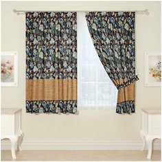 Фотошторы для кухни 16801, 145*160 см, 2 шт. Сирень