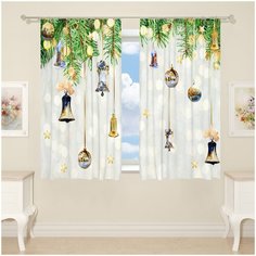 Фотошторы для кухни 18613, 145*180 см, 2 шт. Сирень