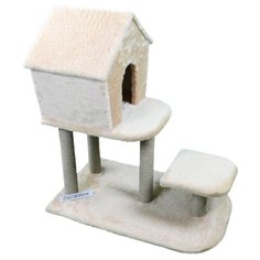 Игровой комплекс "Доминик", с полкой, (мех, джут, поролон), 75*45*100 (h) см, цвет: бежевый Зоосиндикат