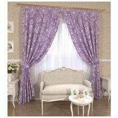 Шторы с подхватами 07162, 145*260 см, 2 шт, подхват 2 шт. Сирень