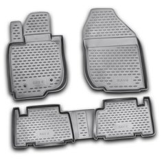 Коврики в салон TOYOTA RAV4 01/2006-2010, 4 шт. (полиуретан, серые) Element