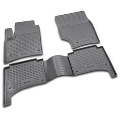 Коврики в салон VW Touareg I 10/2002-2010, 4 шт. (полиуретан, бежевые) Element