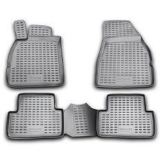 Коврики в салон RENAULT Megane II 2002-2009, 4 шт. (полиуретан, серые) Element