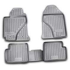 Коврики в салон TOYOTA Corolla 06/2002-2007, 4 шт. (полиуретан, серые) Element