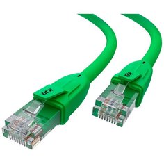 Профессиональный патч-корд UTP кат.6, зеленый, GCR, литой, ethernet high speed 10 Гбит/с, компьютерный кабель для интернета 0.2м