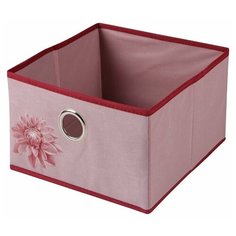 Короб для хранения "Хризантема", Д280 Ш280 В180, розовый, бордовый Handy Home