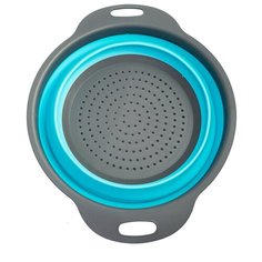 Cиликоновый дуршлаг круглый (голубой) Dom