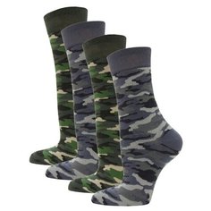 Носки военные мужские HOSIERY 74522 р 25-27 (39-42 размер ноги) зеленые, серые 4 пары