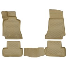Коврики 3D в салон MERCEDES-BENZ С-Class W205, 2014->, 4 шт. (полиуретан, бежевые) Element