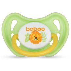 Соска-пустышка Baboo, силиконовая, симметричная "Safari" (6 месяцев)