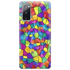 Ультратонкий силиконовый чехол-накладка для Samsung Galaxy S20 FE с принтом "Яркая мозаика" Gosso