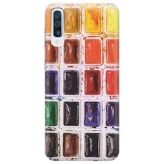 Ультратонкий силиконовый чехол-накладка для Samsung Galaxy A50 / A50s / A30s с принтом "Палитра красок" Gosso