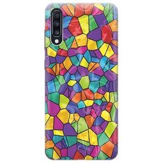 Ультратонкий силиконовый чехол-накладка для Samsung Galaxy A70 / A70s с принтом "Яркая мозаика" Gosso