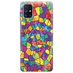 Ультратонкий силиконовый чехол-накладка для Samsung Galaxy M51 с принтом "Яркая мозаика" Gosso